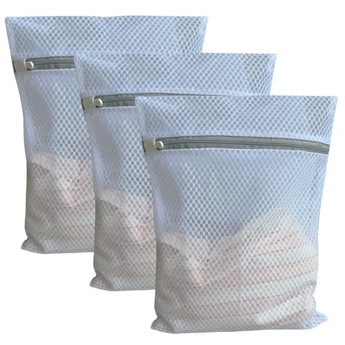 Mesh laundry bags 3pcs - mesh,
